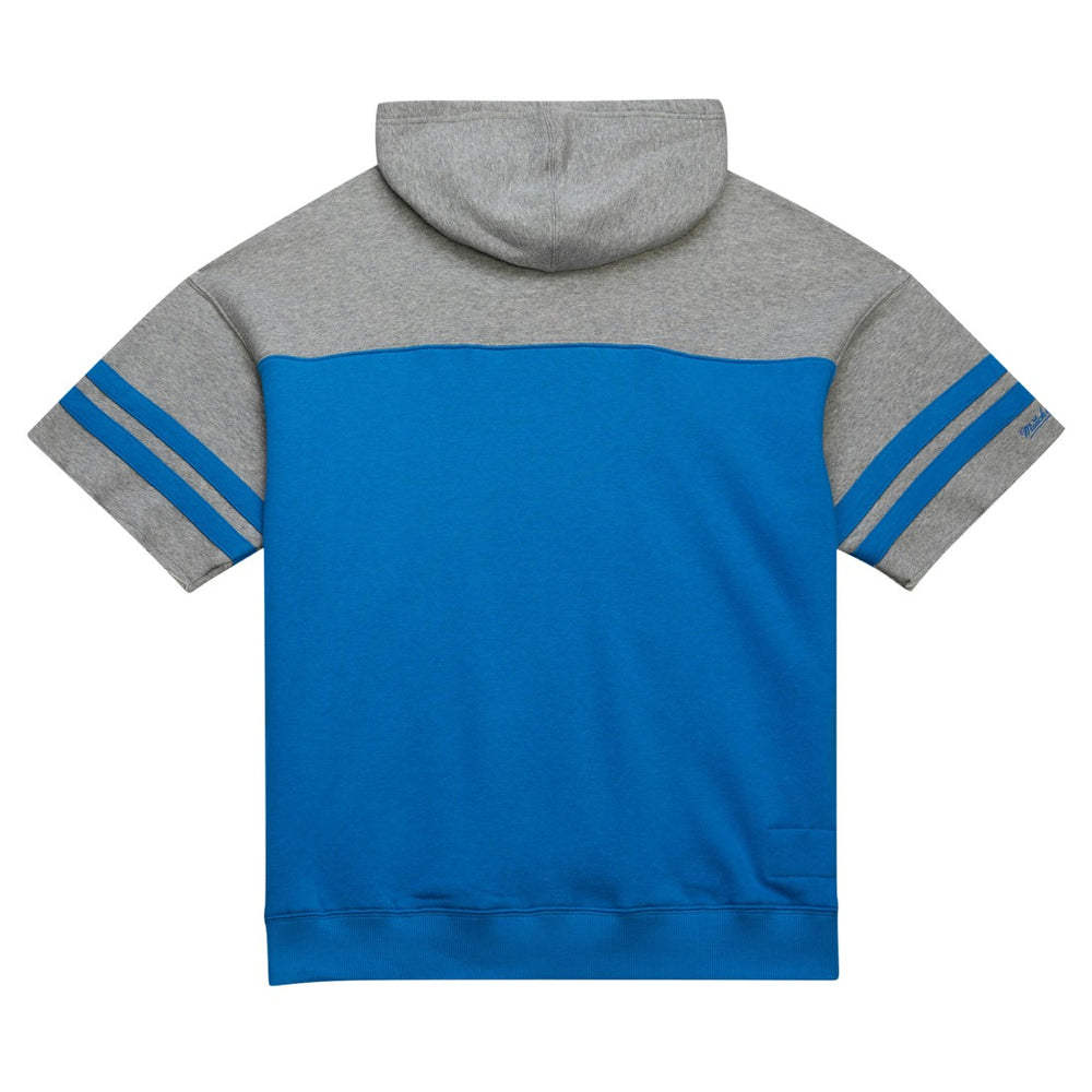 Detroit Lions Off Field Vintage Logo Short Sleeve Pullover Hoodie - Blue discount