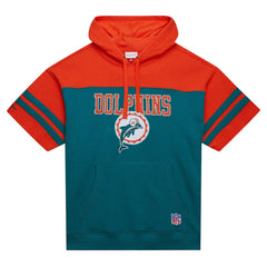 Miami Dolphins Off Field Vintage Logo Short Sleeve Pullover Hoodie - Aqua cheap