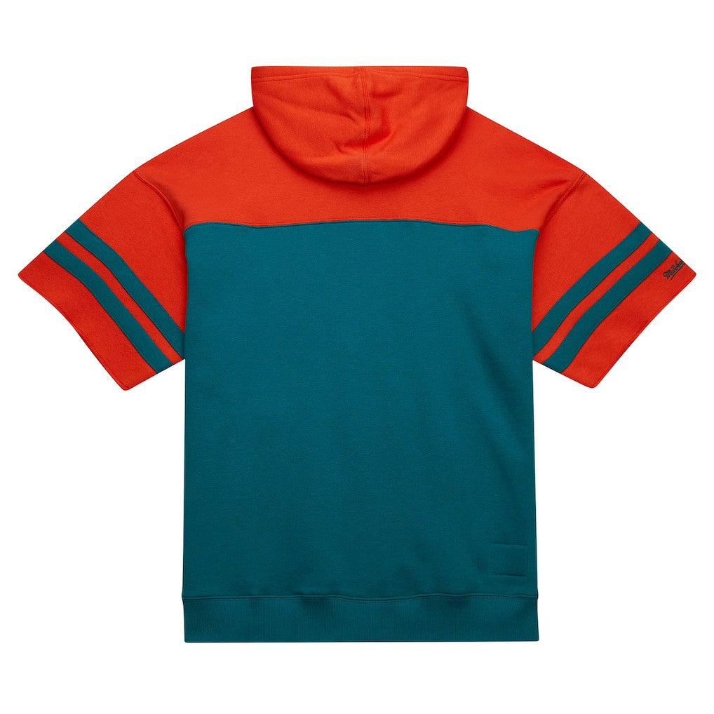 Miami Dolphins Off Field Vintage Logo Short Sleeve Pullover Hoodie - Aqua cheap