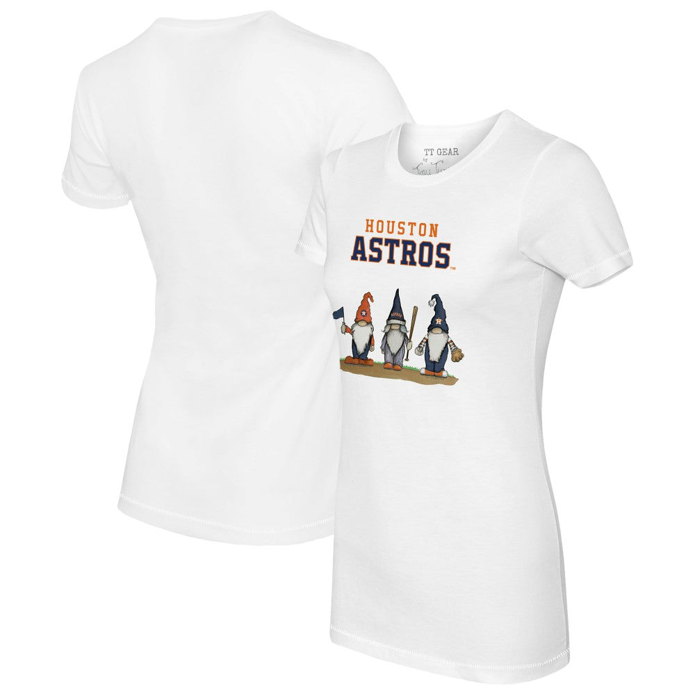 Houston Astros Tiny Turnip Women's Gnomes T-Shirt - White