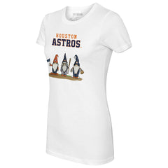 Houston Astros Tiny Turnip Women's Gnomes T-Shirt - White