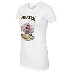 Pittsburgh Pirates Tiny Turnip Women's Mermaid T-Shirt - White