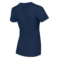 Houston Astros Tiny Turnip Women's American Traditional Rose T-Shirt - Navy