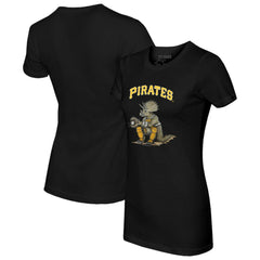 Pittsburgh Pirates Tiny Turnip Women's Triceratops T-Shirt - Black