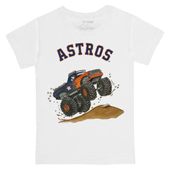 Houston Astros Tiny Turnip Youth Monster Truck T-Shirt - White
