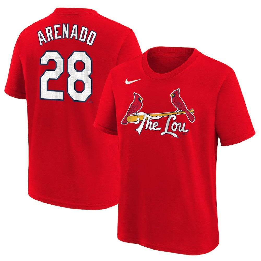 Nolan Arenado St. Louis Cardinals Youth 2024 City Connect Name & Number T-Shirt - Red | Nike