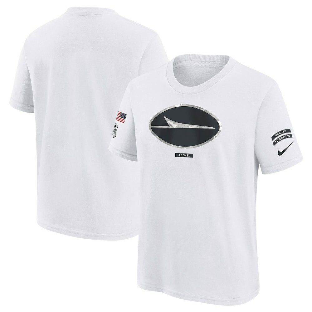 New York Jets Youth 2024 Salute To Service T-Shirt - White | Nike for sale