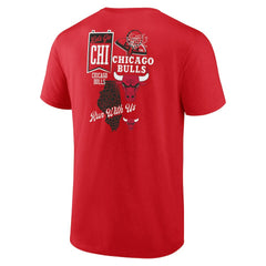 Chicago Bulls Split Zone T-Shirt sale - Red outlet
