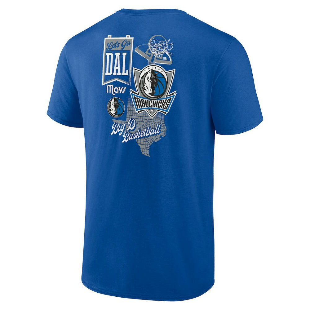 Dallas Mavericks Split Zone T-Shirt sale - Blue on sale