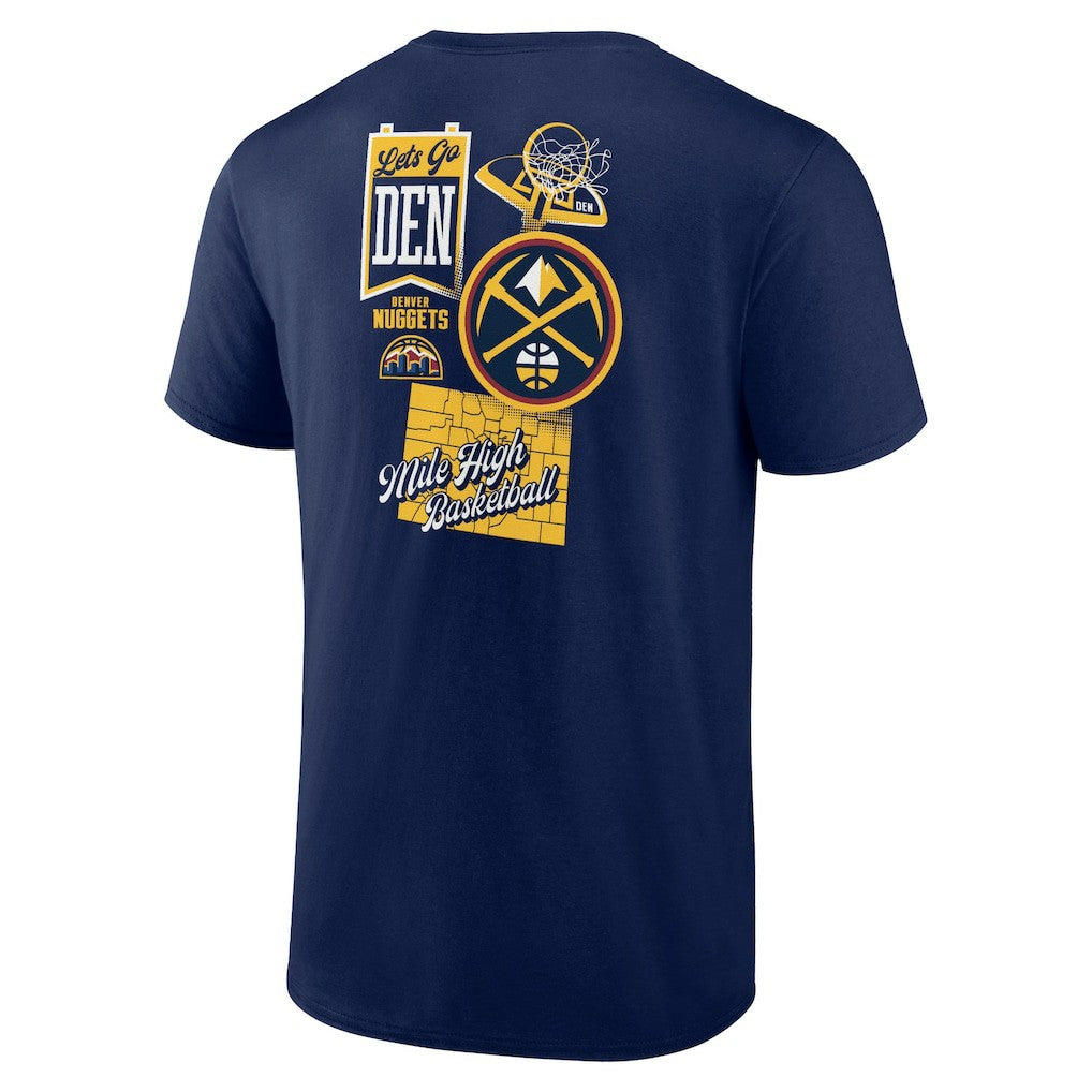 Denver Nuggets Split Zone T-Shirt sale - Navy outlet