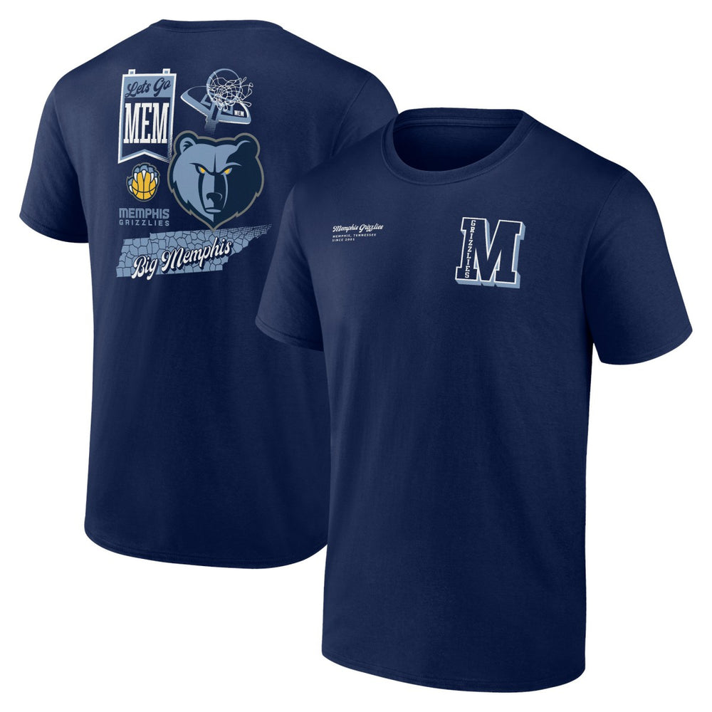 Memphis Grizzlies Split Zone T-Shirt - Navy sale