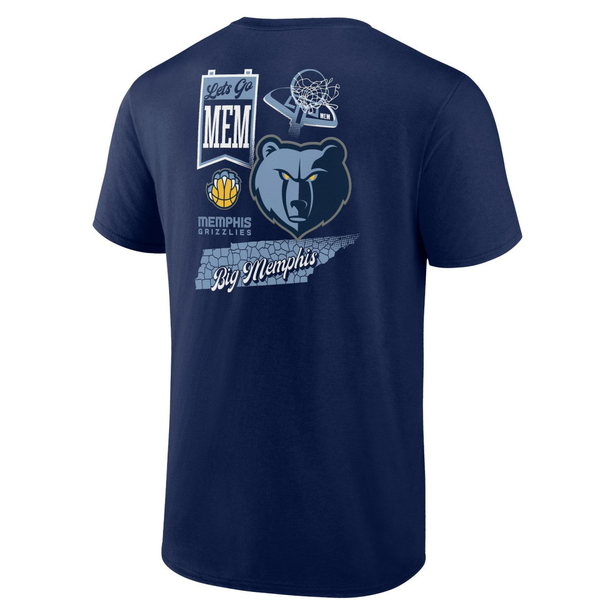 Memphis Grizzlies Split Zone T-Shirt - Navy sale