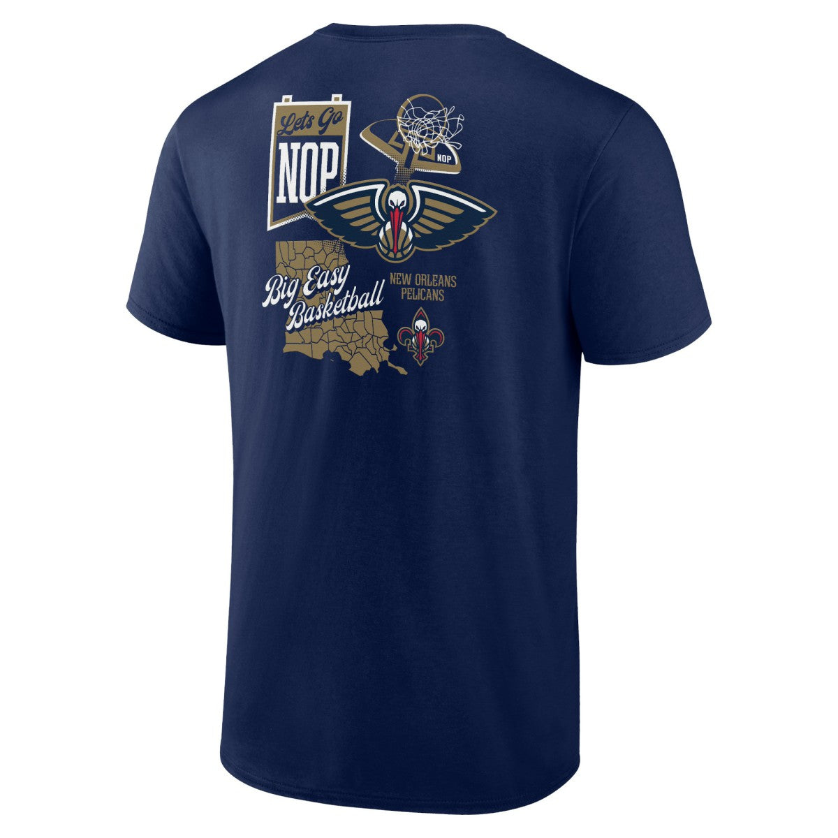 New Orleans Pelicans Split Zone T-Shirt - Navy discount