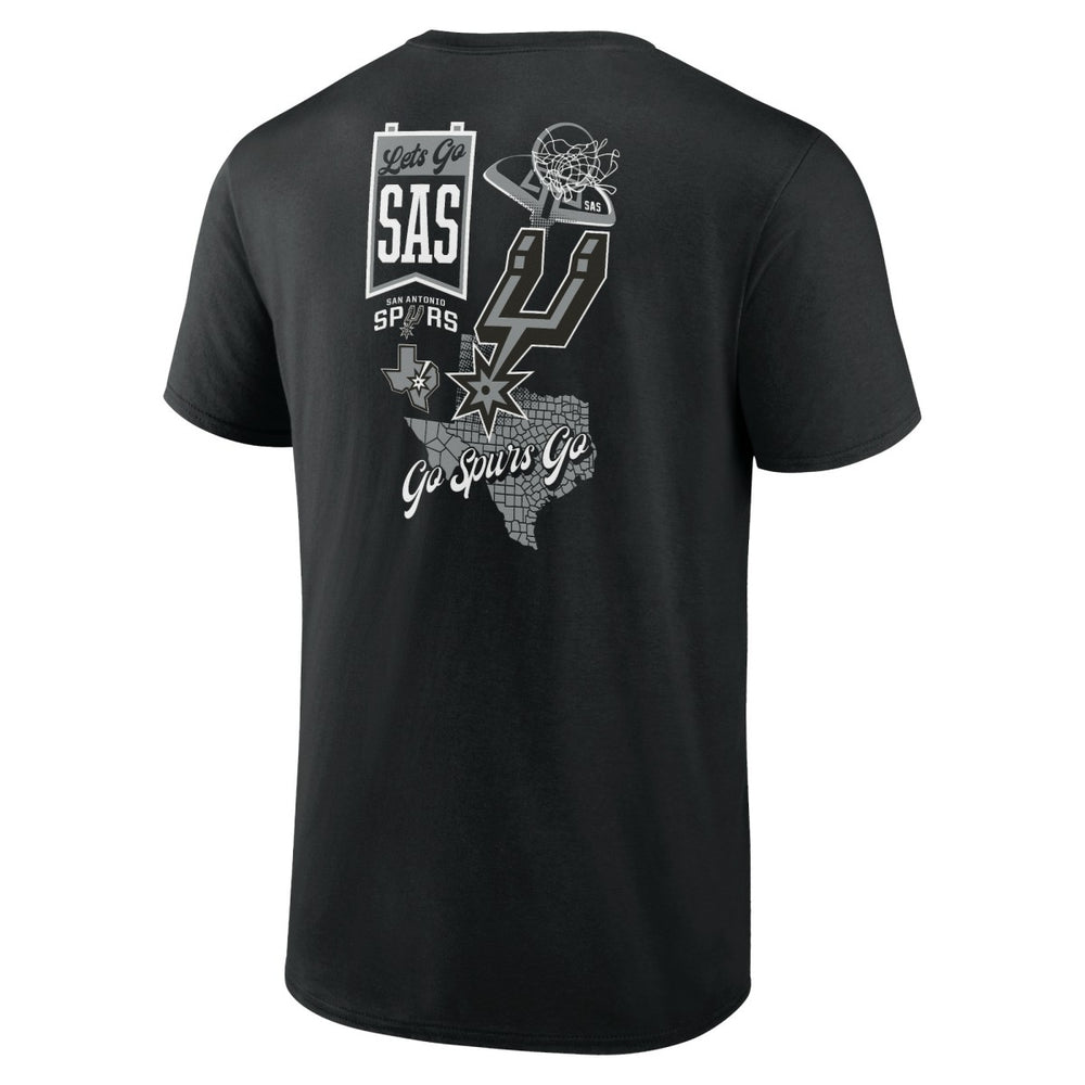 San Antonio Spurs Split Zone T-Shirt - Black for sale