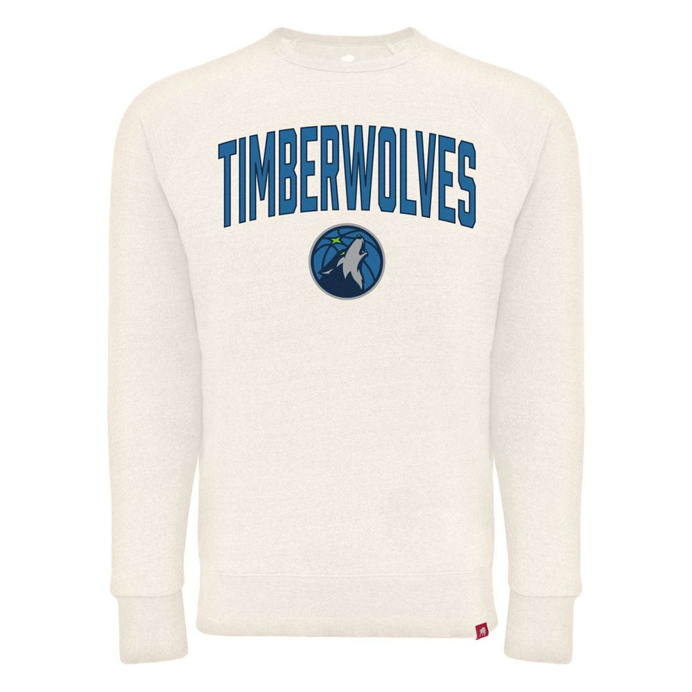 Minnesota Timberwolves Sportiqe Unisex Harmon Super Soft Tri-Blend Raglan Pullover Sweatshirt - Cream discount