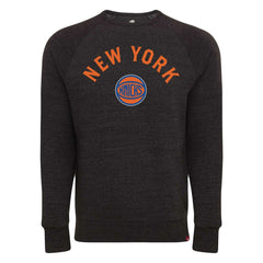 New York Knicks Sportiqe Unisex Harmon Super Soft Tri-Blend Raglan Pullover Sweatshirt - Black cheap