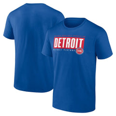 Detroit Pistons Blocked Out T-Shirt sale - Blue outlet