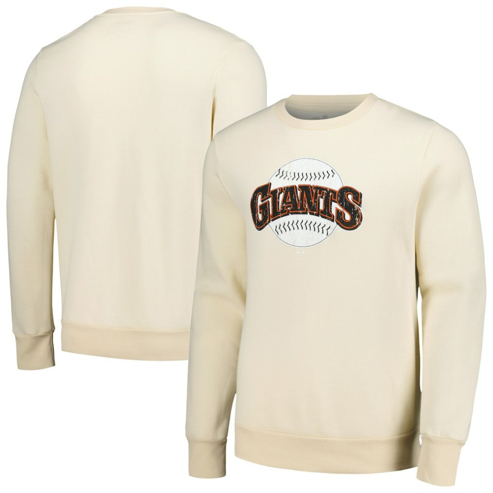 San Francisco Giants Majestic Threads Fleece Pullover Sweatshirt - Oatmeal