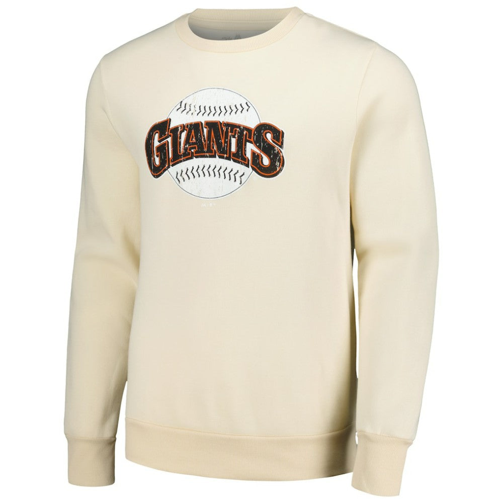 San Francisco Giants Majestic Threads Fleece Pullover Sweatshirt - Oatmeal