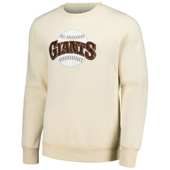 San Francisco Giants Majestic Threads Fleece Pullover Sweatshirt - Oatmeal