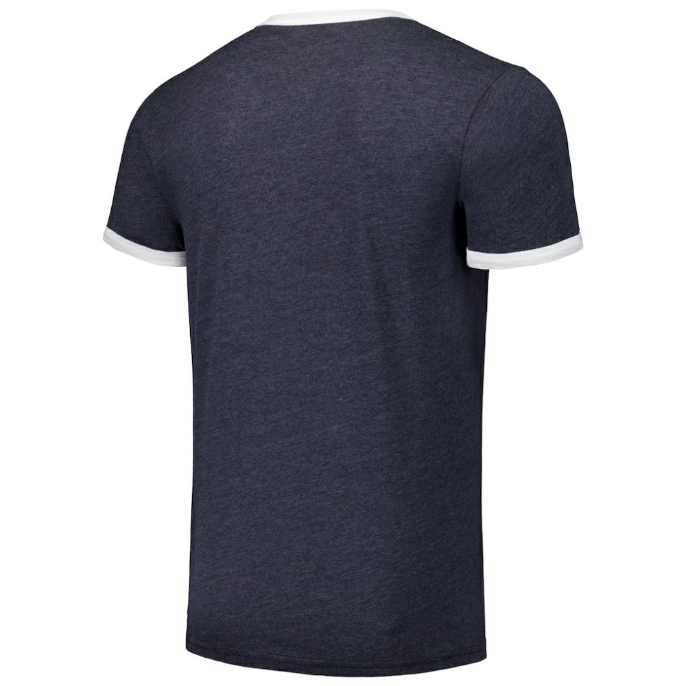Tampa Bay Rays Majestic Threads Ringer Tri-Blend T-Shirt - Navy