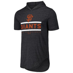San Francisco Giants Majestic Threads Tri-Blend Hoodie T-Shirt - Black