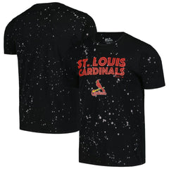 St. Louis Cardinals Majestic Threads Splatter T-Shirt - Black/White