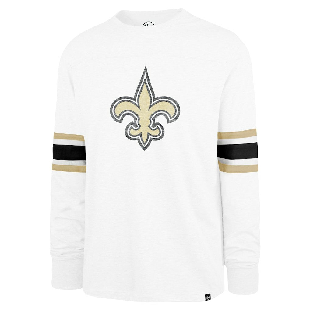 New Orleans Saints '47 Gridiron Premier Brex Long Sleeve T-Shirt - White for sale