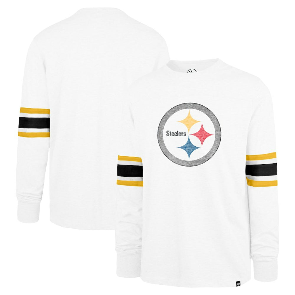 Pittsburgh Steelers '47 Gridiron Premier Brex Long Sleeve T-Shirt - White discount