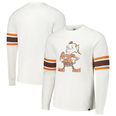 Cleveland Browns '47 Gridiron Throwback Premier Brex Long Sleeve T-Shirt - White outlet