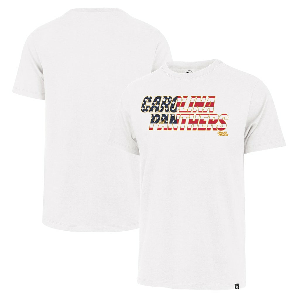 Carolina Panthers '47 Flag Script Franklin T-Shirt - White outlet