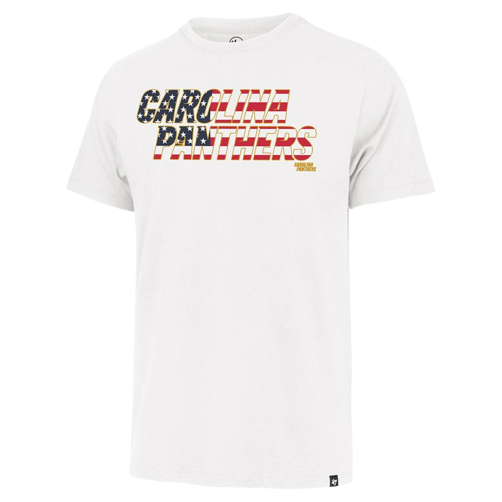 Carolina Panthers '47 Flag Script Franklin T-Shirt - White outlet