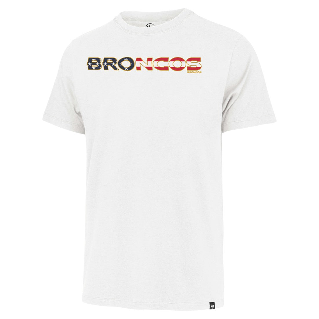 Denver Broncos '47 Flag Script Franklin T-Shirt - White on sale