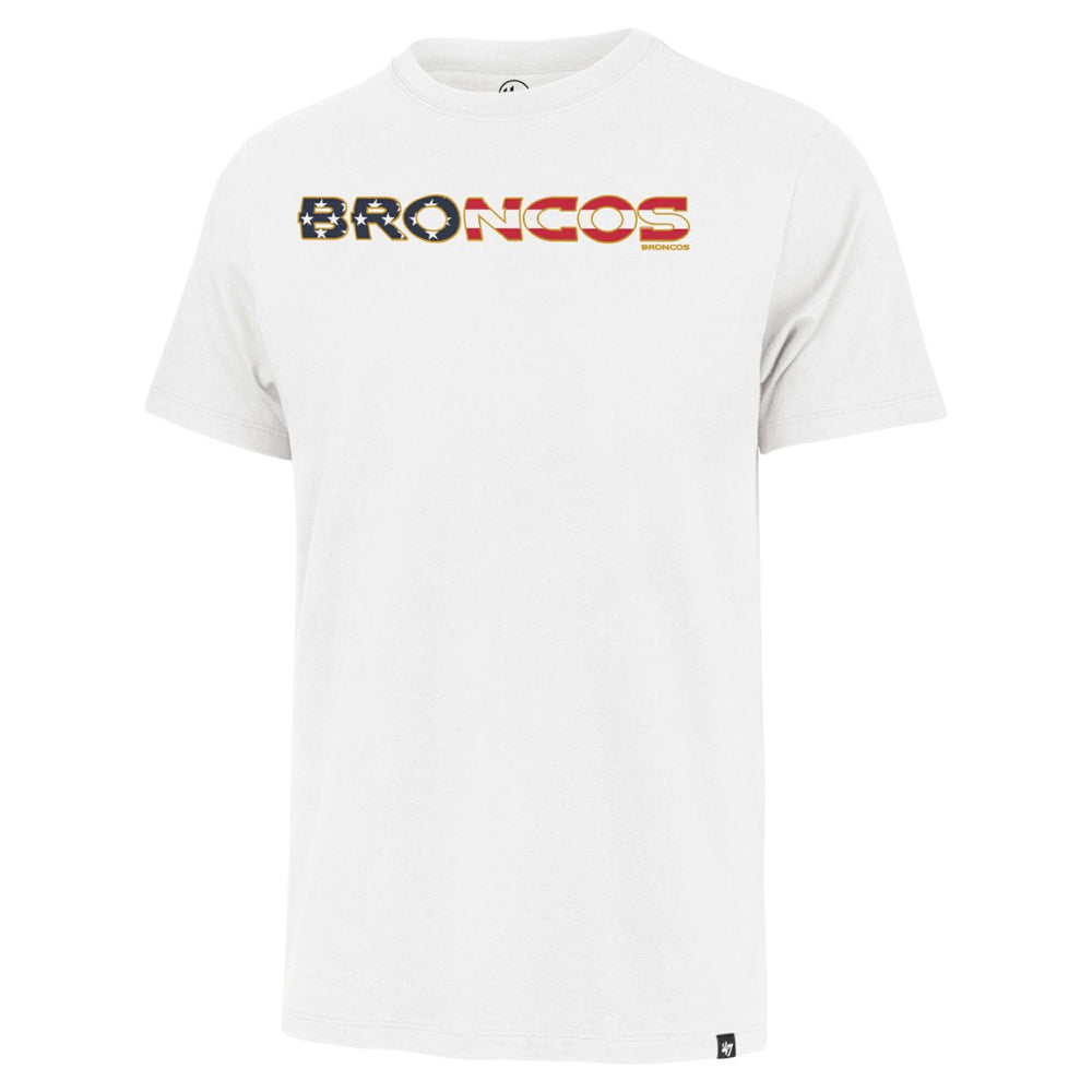 Denver Broncos '47 Flag Script Franklin T-Shirt - White on sale