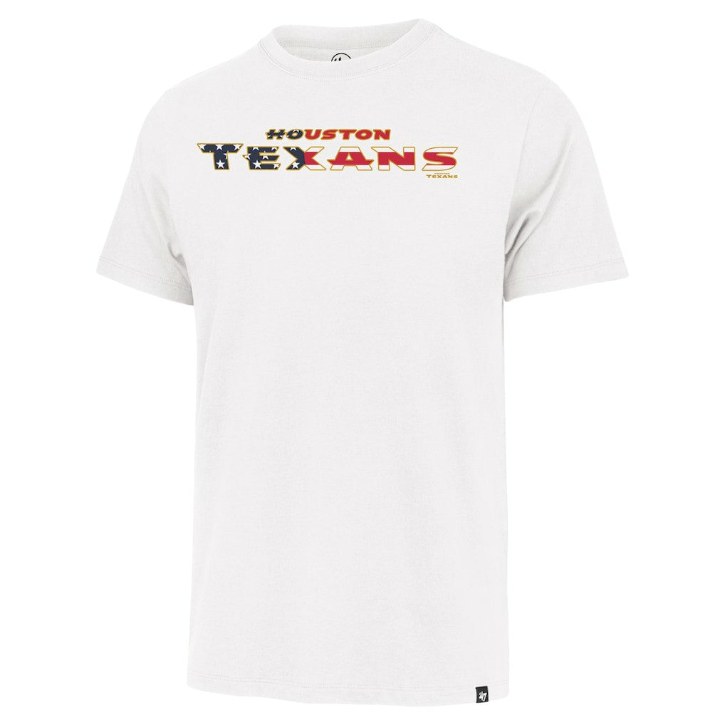 Houston Texans '47 Flag Script Franklin T-Shirt - White on sale