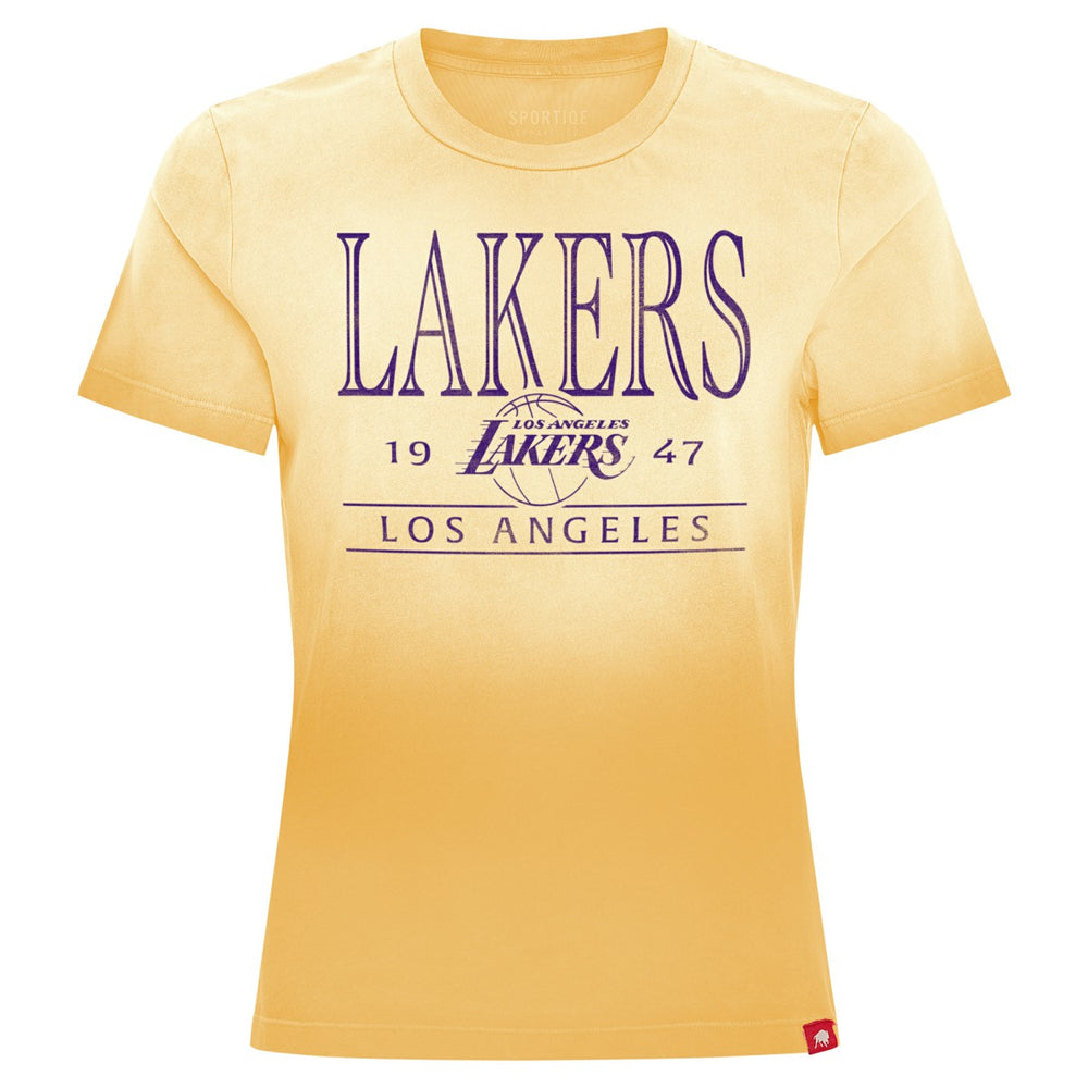Los Angeles Lakers Sportiqe Women's Arcadia Sun-Dipped T-Shirt - Gold shop