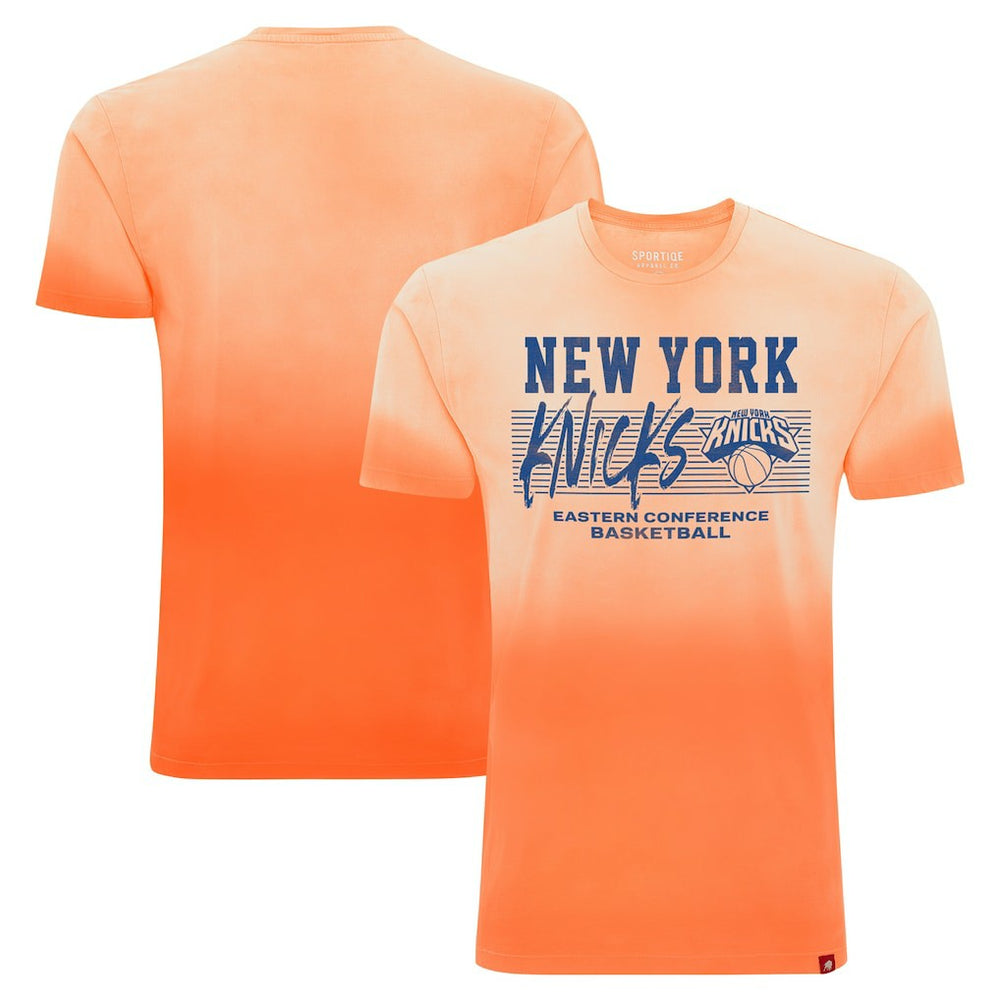 New York Knicks Sportiqe Unisex Bingham Sun-Fade T-Shirt - Orange cheap