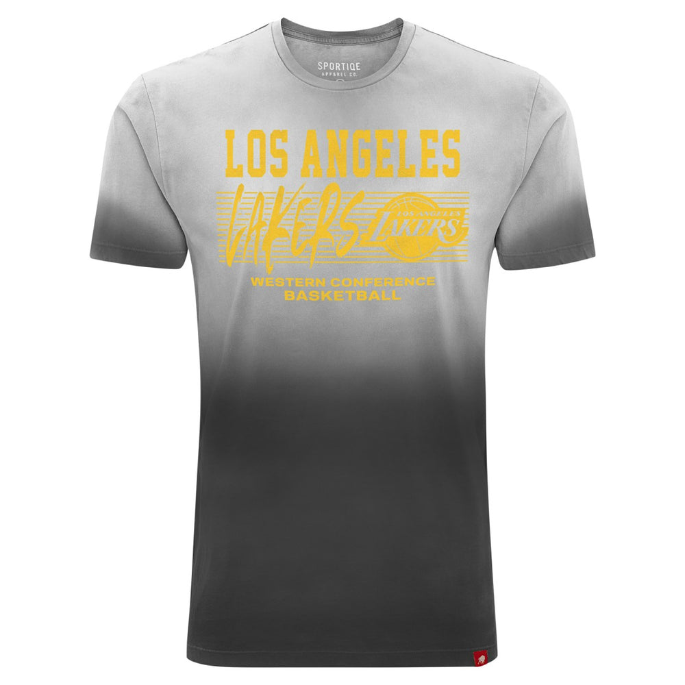 Los Angeles Lakers Sportiqe Unisex Bingham Sun-Fade T-Shirt - Black for sale