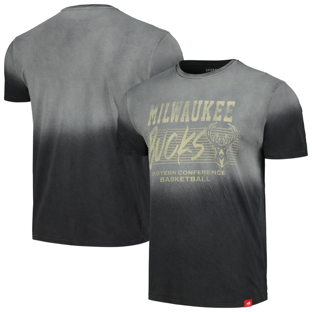 Milwaukee Bucks Sportiqe Unisex Bingham Sun-Fade T-Shirt - Black online