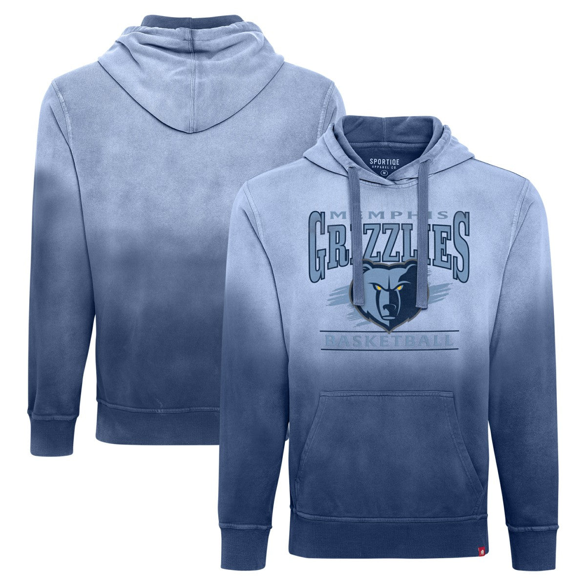 Memphis Grizzlies Sportiqe Unisex Blake Sun-Fade Pullover Hoodie - Blue outlet