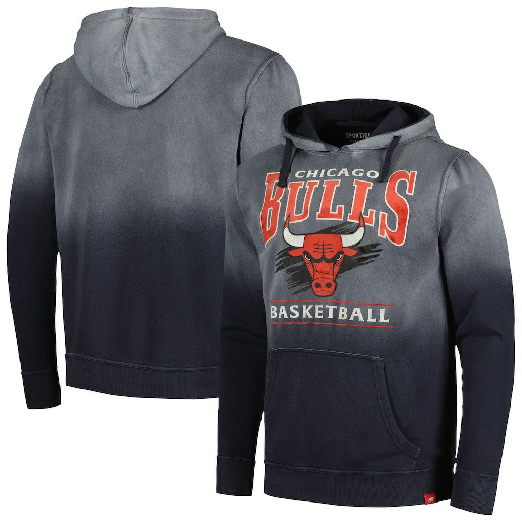 Chicago Bulls Sportiqe Unisex Blake Sun-Fade Pullover Hoodie - Black online