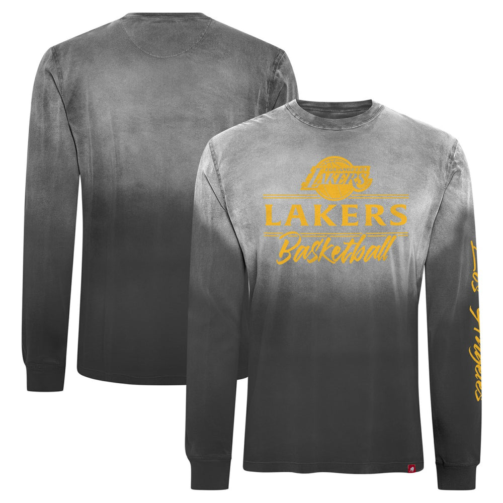 Los Angeles Lakers Sportiqe Unisex Mohave Sun-Dipped Long Sleeve T-Shirt - Black sale