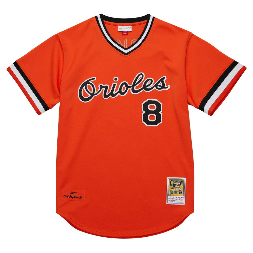 Cal Ripken Jr. Baltimore Orioles 2001 Cooperstown Collection Authentic Throwback Jersey - Orange | Mitchell & Ness