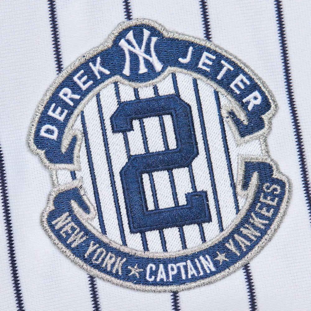 Derek Jeter New York Yankees 2014 Cooperstown Collection Authentic Throwback Jersey - White | Mitchell & Ness