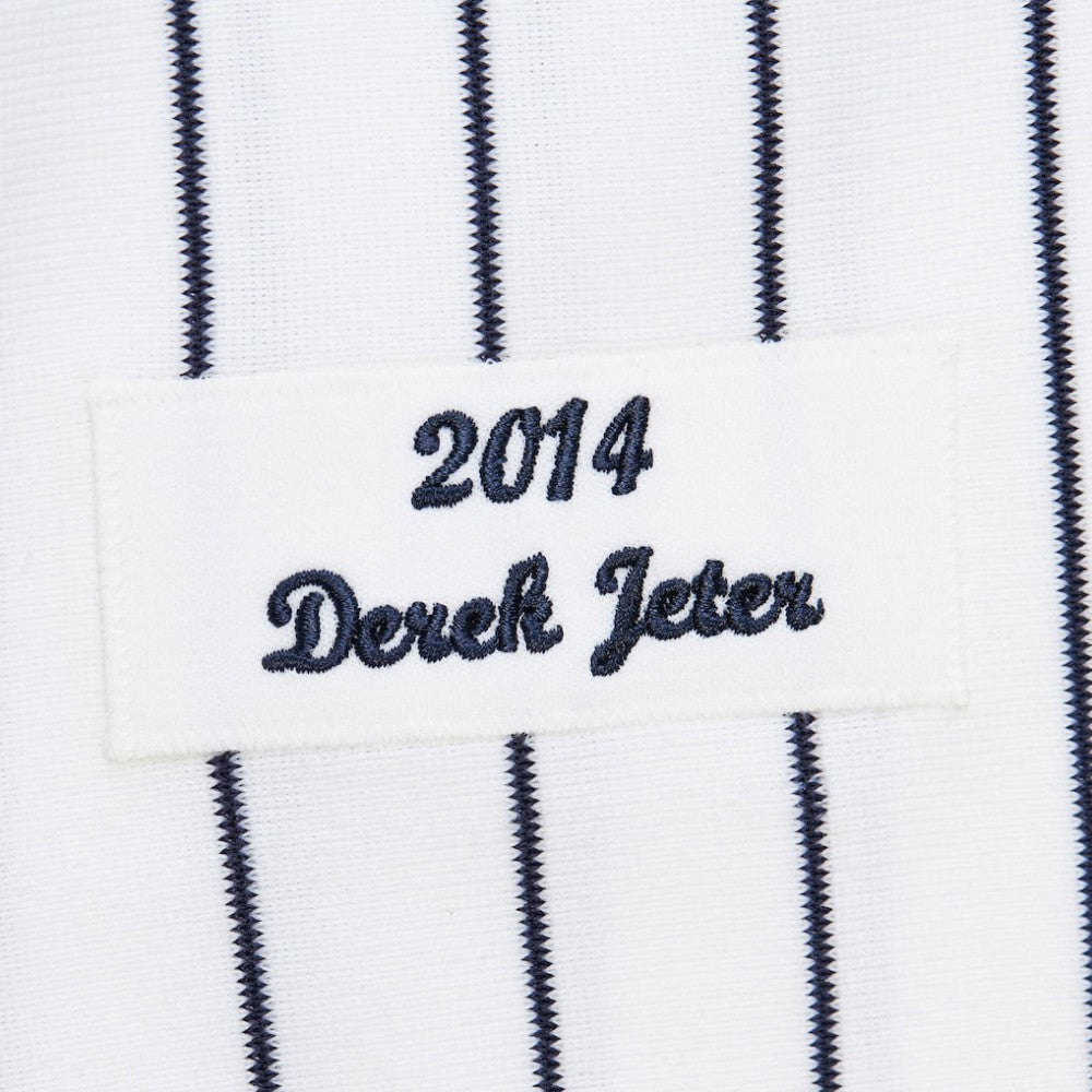 Derek Jeter New York Yankees 2014 Cooperstown Collection Authentic Throwback Jersey - White | Mitchell & Ness