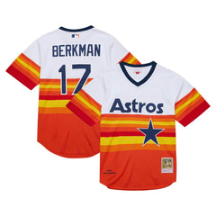 Lance Berkman Houston Astros 2004 Cooperstown Collection Authentic Throwback Jersey - White | Mitchell & Ness