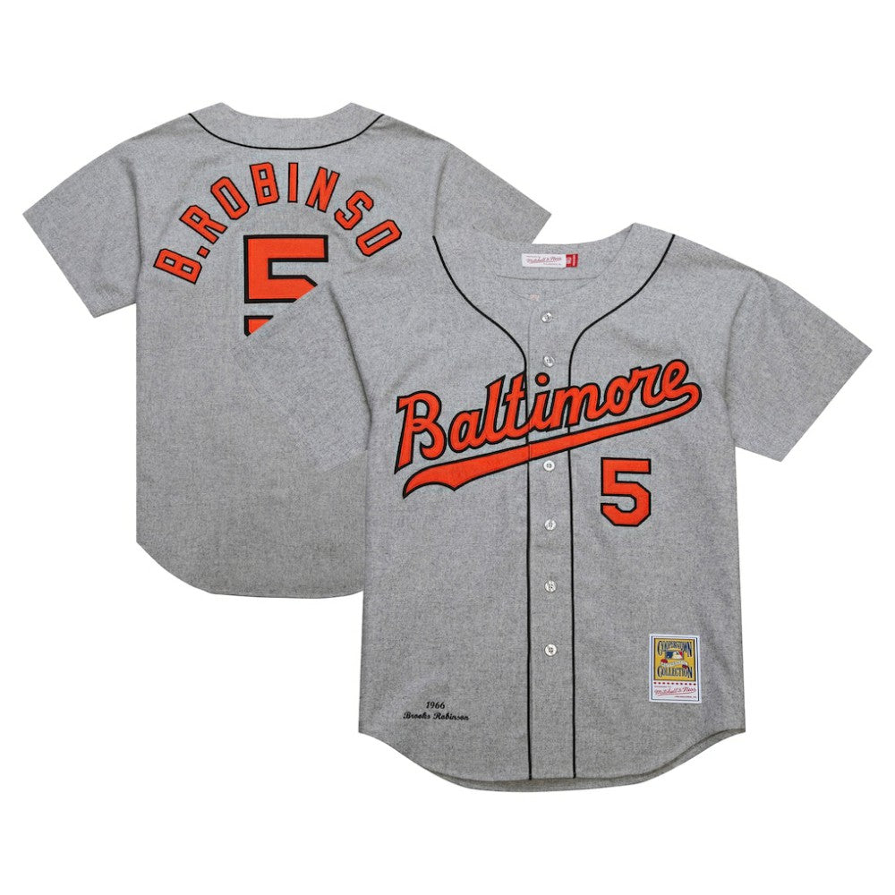 Brooks Robinson Baltimore Orioles Cooperstown Collection 1966 Authentic Jersey - Gray | Mitchell & Ness
