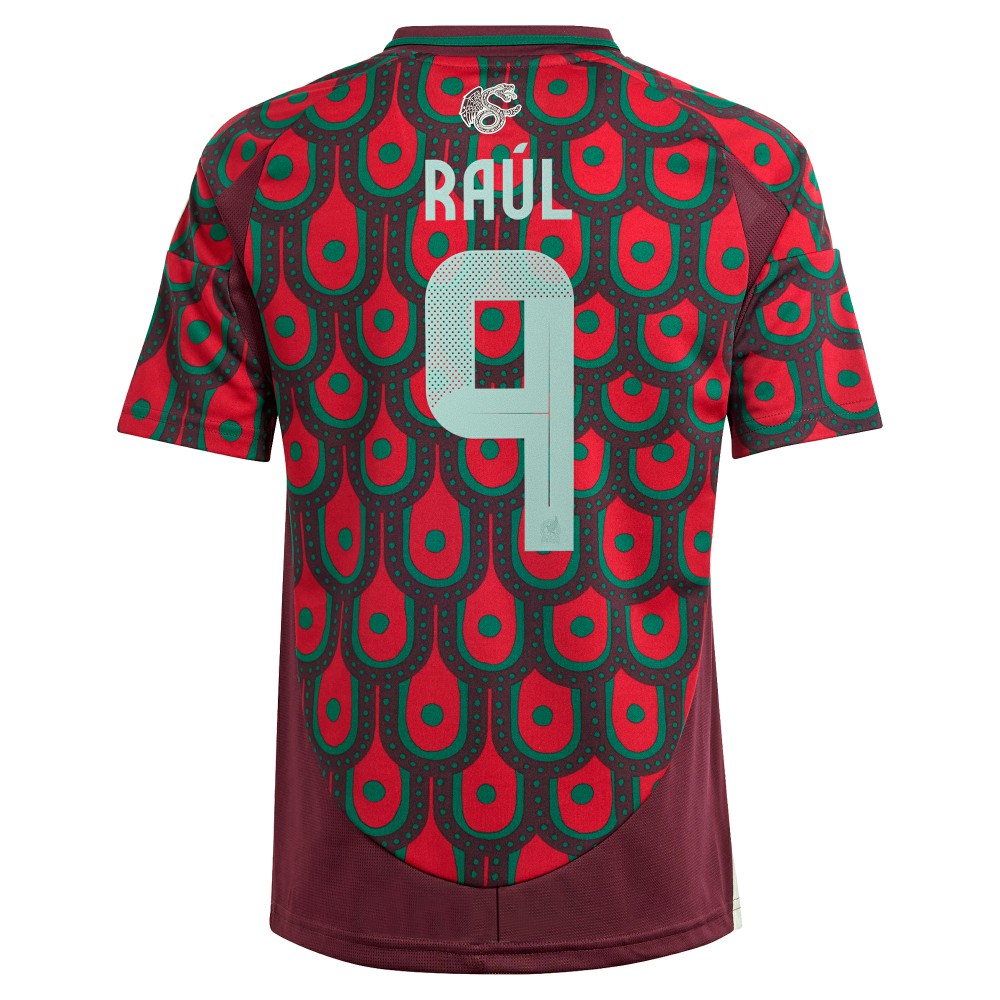 Raul Jimenez Mexico National Team Youth 2024 Home Replica Player Jersey - Burgundy | Adidas outlet