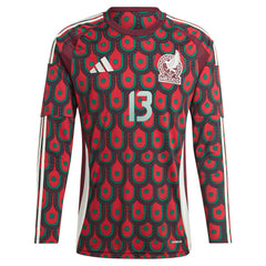 Guillermo Ochoa Mexico National Team 2024 Home Replica Player Long Sleeve Jersey - Burgundy | Adidas discount
