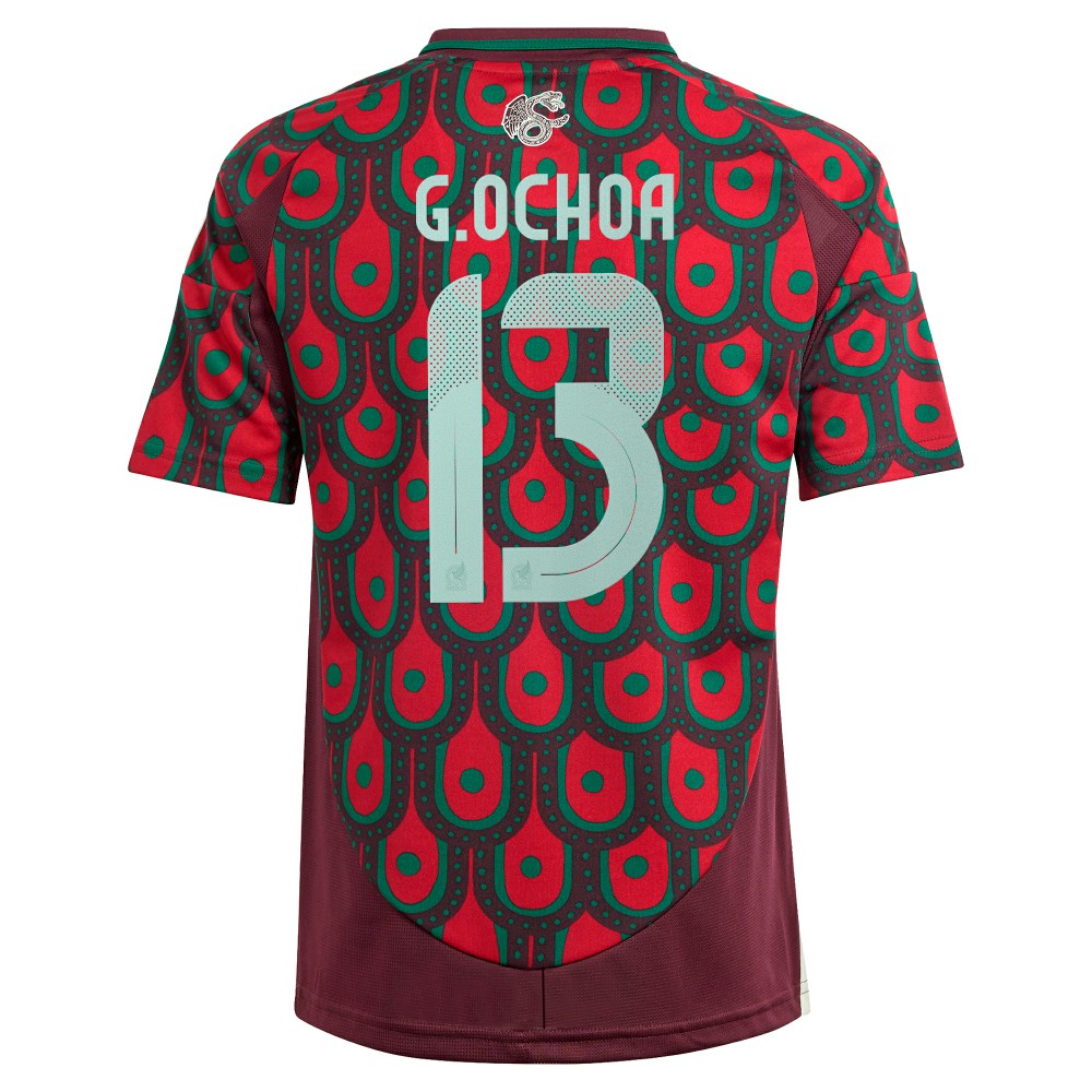 Guillermo Ochoa Mexico National Team Youth 2024 Home Replica Player Jersey - Burgundy | Adidas for sale